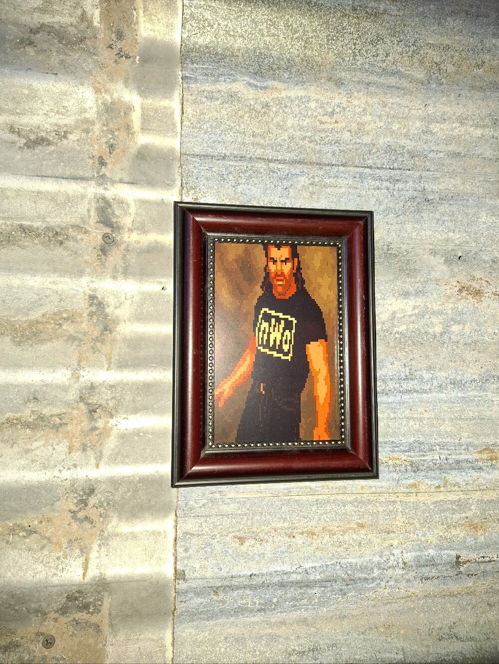 8 Bit Scott Hall NWO Retro Wrestling Framed Art Print By Neon Nicho